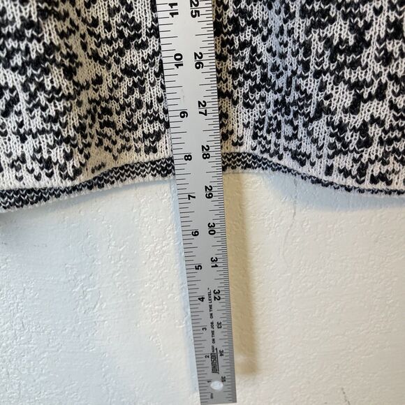 J Jill Pure Sweater Womens Small Black White Ombre Knit Tunic Mock Neck Pullover - Picture 6 of 13